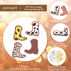 DIY-Set zum Herstellen von baumelnden Stiefelohrringen&nbsp;DIY-OC0009-74