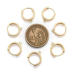 Messing Huggie Hoop Ohrring Zubehör&nbsp;KK-S350-069G