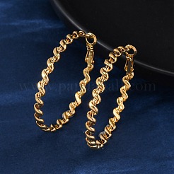 Boucles d'oreilles créoles en acier inoxydable 304&nbsp;EJEW-S250-04A-G