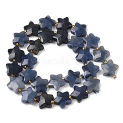 Stränge aus natürlich gefärbten und erhitzten blauen Aventurinperlen&nbsp;G-P573-C09-01
