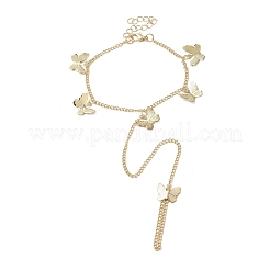 Bracelet anneau papillon en fer&nbsp;BJEW-C054-03G