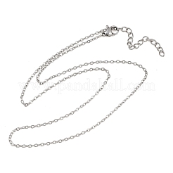 Collane a catena in acciaio inossidabile 304 anti-ossidazione&nbsp;NJEW-M176-14-A