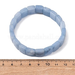 Pulseras elásticas unisex con cuentas de jade blanco natural teñido&nbsp;G-K303-02P-01