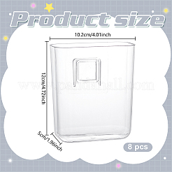 8 Stück transparente Wandständer aus PS-Kunststoff&nbsp;ODIS-GO0001-05