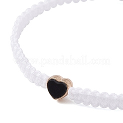 Braccialetti regolabili con perline intrecciate in filo di nylon&nbsp;BJEW-JB09770-01