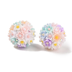 Handgefertigte leuchtende Polymer Clay Strass-Perlen&nbsp;CLAY-H003-04A