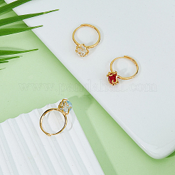 3 pieza de accesorios de anillo ajustables de latón de 3 estilos&nbsp;FIND-FI0001-06G
