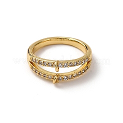 Messing-Ringkomponenten mit Mikropflaster und klarem Zirkonia&nbsp;LS-KK-NH0007-11G