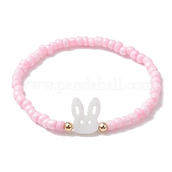 Bracelets extensibles en perles de verre&nbsp;BJEW-MZ00126-01