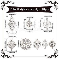 80 pz 8 stili di maglie/connettori in stile tibetano&nbsp;FIND-SC0010-69