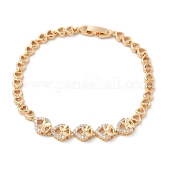 Bracelets en laiton à maillons en zircone cubique à micro pavé&nbsp;KK-R217-37G