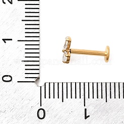F136 Titan Pavé klare Zirkonia Schleife innengewinde Labrets&nbsp;ME-CBA9828-05G