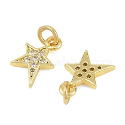 Messing micro pave klar zirkonia charme&nbsp;X-KK-D218-23G-02