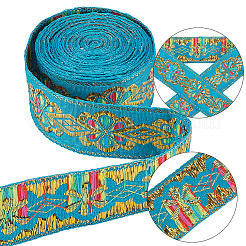 Rubans plats en polyester brodés de style ethnique&nbsp;OCOR-WH0067-86B