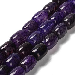 Chapelets de perles veines de dragon en agate naturelle&nbsp;G-D317-A01-05