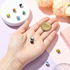 9 Stück 9 Farben handgefertigte Millefiori Bunte Malereiperlen&nbsp;LAMP-CJ0002-41