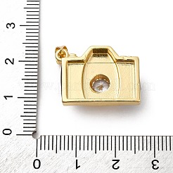 Pendentifs en laiton micro pavé de zircons cubiques et émail&nbsp;X-KK-Q098-36G-A