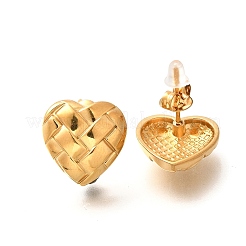 Pendientes de botón de acero inoxidable 304&nbsp;EJEW-R012-06G