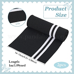 2 Stück elastischer Polyester-Rippstoff für Bündchen&nbsp;AJEW-BC0007-93