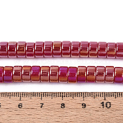 Fili di perline di vetro opaco placcate color ab&nbsp;GLAA-T026-4x8mm-P03