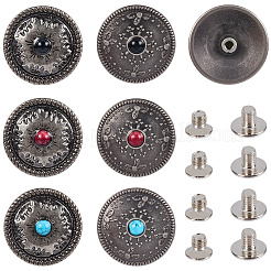 12 Satz 2 Stile dekorative Nieten aus Legierung&nbsp;BUTT-CP0001-07A