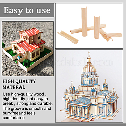 40 Stück 6 Stil Kiefernholz Holzhalter&nbsp;DIY-OC0010-15