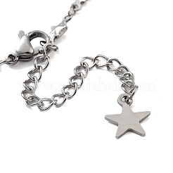 Anlaufgeschützte Fassungen für Gliederarmbänder aus Edelstahl 201&nbsp;MAK-K023-01D-P