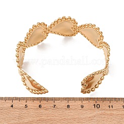 Marine 304 Edelstahl Manschettenarmbänder für Damen&nbsp;BJEW-Z147-01G-02