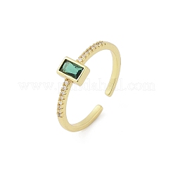Micro allanar anillos de latón manguito de óxido de circonio cúbico&nbsp;RJEW-S400-16B-G