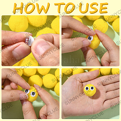 150 Pom-Pom-Ball aus Polyester&nbsp;DIY-SC0031-33E