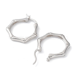 925 orecchini a cerchio in argento sterling rodiato&nbsp;EJEW-K258-08P