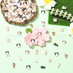 100 Stück Katzen- und Fisch-Harz-Cabochons&nbsp;MRMJ-CJ0001-40