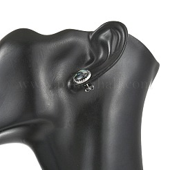 Boucles d'oreilles à clous en nacre d'ormeau et laiton pour femmes&nbsp;EJEW-JE07472-02