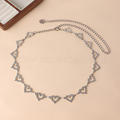 Catenina a maglie con cristalli e lega a forma di cuore&nbsp;FS-WG46C0E-05