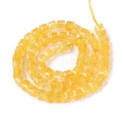Brins de perles de verre transparentes craquelées&nbsp;GLAA-N062-6mm-04