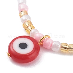 Pulseras de cuentas trenzadas de hilo de nylon ajustable&nbsp;BJEW-JB06009
