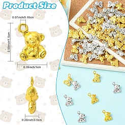 100 pz 2 colori pendenti in lega di stile tibetano&nbsp;FIND-YW0011-96