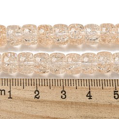 Transparente Sprühfarbe Crackle Glasperlen Stränge&nbsp;GLAA-NH0001-05H