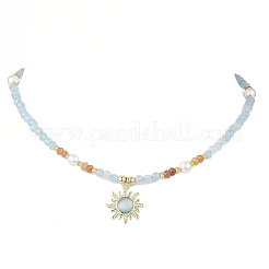 Schmucksets aus weißer Jade&nbsp;SJEW-JS01338-01