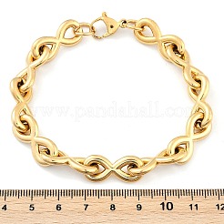 Bracelets à maillons infinis en acier inoxydable 304 pour femmes et hommes&nbsp;BJEW-F488-53B-G