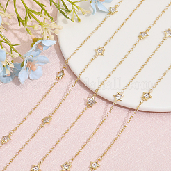 DIY klare Zirkonia Stern Gliederkette Armband Halskette Herstellungsset&nbsp;DIY-CA0005-49