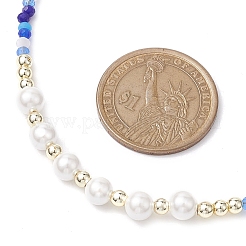 Perle di vetro boho e collane di perle di conchiglia&nbsp;NJEW-JN04975