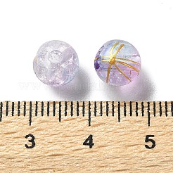 Perles en acrylique transparentes craquelées&nbsp;DACR-D300-01B-8mm