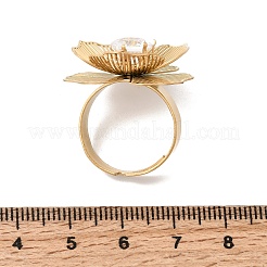 Verstellbare Manschettenringe aus Edelstahl 201 mit Pavé-Fassung und einzelnen Zirkonia für Damen&nbsp;RJEW-K318-02F-G
