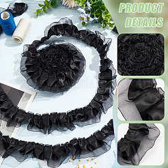 1 paquet de bordures en dentelle polyester double épaisseur&nbsp;OCOR-WR0001-27B