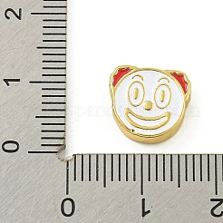 Accumuler des perles d'émail en laiton placage&nbsp;KK-U029-22G-03