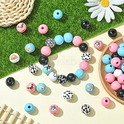 DIY-Sets zur Herstellung von Anhängerdekorationen aus runden Holzperlen und Jutekordel&nbsp;DIY-YW0010-83