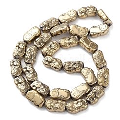 Brins de perles d'hématite non magnétiques synthétiques galvanisées&nbsp;G-F767-03D