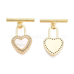 Fermagli a ginocchiera in zircone chiaro micro pavè di ottone&nbsp;KK-N254-146G