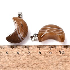 Ciondoli di agata a fascia naturale&nbsp;G-F820-02L-20